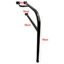 Ver imagem 6 de Barra Apoio Suporte Lado Direito de Aço P/ Vaso Sanitário Segurança Idoso Preto