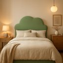 Ver imagem 1 de Cabeceira de Cama Box Estofada 120cm Viúva Decoração Nuvem Boucle