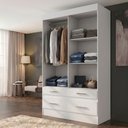 Ver imagem 5 de Guarda Roupa 2 Portas de Correr e 4 Gavetas Marel Branco