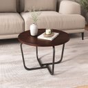Ver imagem 1 de Mesa de Centro Redonda Sala Canto Carbon Luxo 60cm