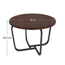 Ver imagem 2 de Mesa de Centro Redonda Sala Canto Carbon Luxo 60cm