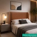 Ver imagem 5 de Cabeceira Casal 140 cm com Frame Imperial Corino Avelã Camel Impo