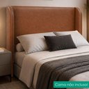 Ver imagem 2 de Cabeceira Casal 140 cm com Frame Imperial Corino Avelã Camel Impo