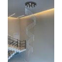 Ver imagem 4 de Lustre de Cristal Legítimo Redondo Espiral 2 Metros de Altura - Transparente