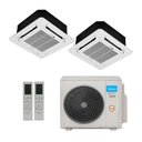 Ver imagem 1 de Ar Condicionado Multi-split Hw Inverter 18.000 Btu Cassete 4 Vias (1x Evap 9.000 + 1x Evap 12.000) Q