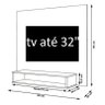 Painel Tv Milão até 32 Polegadas Freijó/off White - 5