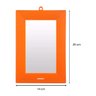 Espelho Retangular Moldura Plástica Laranja de Banheiro N14 - 4