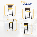 Ver imagem 5 de Kit 2 Banquetas para Cozinha Banco Alto Junco Argila Balcão Ilha Bancada Bares Piscina Área Gourmet