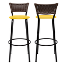 Ver imagem 1 de Kit 2 Banquetas para Cozinha Banco Alto Junco Argila Balcão Ilha Bancada Bares Piscina Área Gourmet