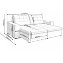 Ver imagem 3 de Sofa Retrátil e Reclinável com Pillow Top 3 Lugares 2,30m Bellory Cinza Grafite