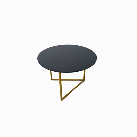 Mesa de Centro Jade Base de Aço Tampo Mdf Decorativa Moderna