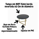 Ver imagem 6 de Mesa de Centro Jade Base de Aço Tampo Mdf Decorativa Moderna