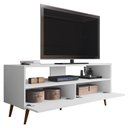 Ver imagem 6 de Rack para Sala Bancada de Tv 55 Pol 136cm Pés Retrô Senna M24 Branco - Mpozenato