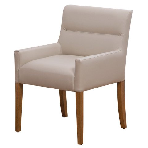 Cadeira para Mesa de Jantar Angel Base Madeira Corano Bege - Nexta Casa