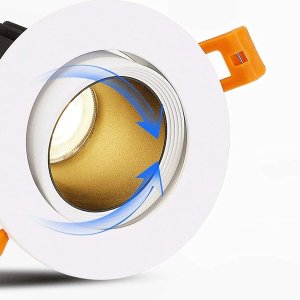 Spot Decor Quadrado Recuado Black + Decker Embutir Par20 E27 Branco e Preto