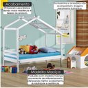 Ver imagem 2 de Cama Infantil Prime com Telhado V Casinha em Madeira Maciça Casatema MadeiraOriginals