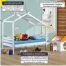 Cama Infantil Prime com Telhado V Casinha em Madeira Maciça Casatema MadeiraOriginals - 2