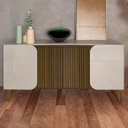 Ver imagem 2 de Buffet 4 Portas Sala de Jantar 160 Cm 4505 Off White Pinho Arly