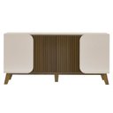 Ver imagem 1 de Buffet 4 Portas Sala de Jantar 160 Cm 4505 Off White Pinho Arly