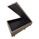 Ver imagem 4 de Base Box com Baú Casal Corino Linho Bege 1,38x1,88 Reforçada