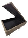 Ver imagem 4 de Base Box com Baú Casal Corino Linho Bege 1,38x1,88 Reforçada