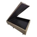 Ver imagem 5 de Base Box com Baú Casal Corino Linho Bege 1,38x1,88 Reforçada