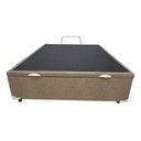 Ver imagem 2 de Base Box com Baú Casal Corino Linho Bege 1,38x1,88 Reforçada