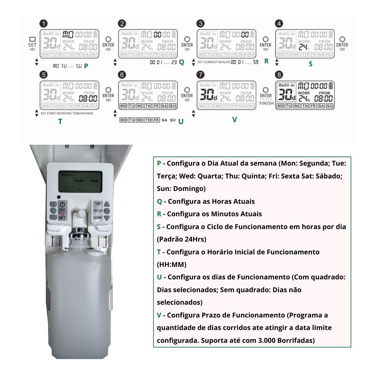 Aromatizador Branco Pump Spray - Automático - 3