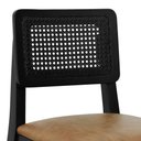 Ver imagem 5 de Banqueta Gabi Madeira Maciça Encosto C- Telinha C- 68cm Altura - Preto Assento Estofado Corano