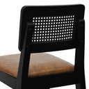 Ver imagem 4 de Banqueta Gabi Madeira Maciça Encosto C- Telinha C- 68cm Altura - Preto Assento Estofado Corano
