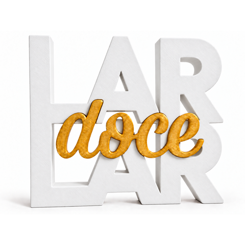 Placa Decoração para Casa Lar Doce Lar:Branco