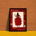 Ver imagem 2 de Quadro Decorativo Oyá - Umbanda 24x18cm - com Vidro:madeira Preta