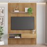 Painel para TV até 70 Polegadas com Frisos Decorativos Porta Basculante Aurora 2.60 Caemmun - 1