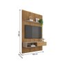 Painel para TV até 70 Polegadas com Frisos Decorativos Porta Basculante Aurora 2.60 Caemmun - 4