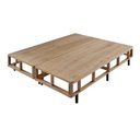 Ver imagem 3 de Base Box Queen Somiê Uni Veludine 37x158x198cm Bege Ecoflex