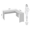 Ver imagem 2 de Mesa de Canto em L 1500 WebOffice Cinza