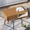Ver imagem 2 de Mesa de Centro para Sala 91 Cm Jeri Freijo Off White Matte Colibri