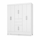Ver imagem 2 de Guarda Roupa Casal 8 Portas 2 Gavetas Munique Branco Demobile