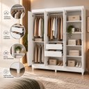 Ver imagem 3 de Guarda Roupa Casal 8 Portas 2 Gavetas Munique Branco Demobile