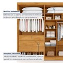 Ver imagem 7 de Guarda Roupa Solteiro 4 Portas 3 Gavetas 100% MDF Nantes
