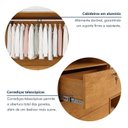 Ver imagem 5 de Guarda Roupa Solteiro 4 Portas 3 Gavetas 100% MDF Nantes