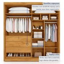 Ver mais imagens de Guarda Roupa Solteiro 4 Portas 3 Gavetas 100% MDF Nantes