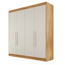 Ver imagem 3 de Guarda Roupa Solteiro 4 Portas 3 Gavetas 100% MDF Nantes