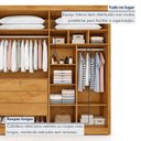Ver imagem 6 de Guarda Roupa Solteiro 4 Portas 3 Gavetas 100% MDF Nantes