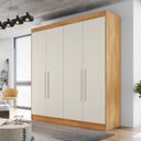 Ver imagem 1 de Guarda Roupa Solteiro 4 Portas 3 Gavetas 100% MDF Nantes