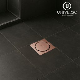 Ralo Click Banheiro 10x10 Cm Rose Gold Luxo - 4