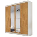 Ver imagem 3 de Guarda Roupa Solteiro com Espelho 4 Portas 3 Gavetas Nantes