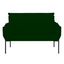 Ver imagem 5 de Poltrona Sofá Luxo Base Metal Preto Recepção Escritório Verde