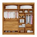 Ver imagem 2 de Guarda Roupa Solteiro com Espelho 4 Portas 3 Gavetas Nantes