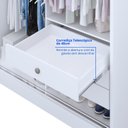 Ver imagem 7 de Guarda-Roupa Casal Ripado 3 Portas de Correr com Espelho 100% MDF Cristal Branco